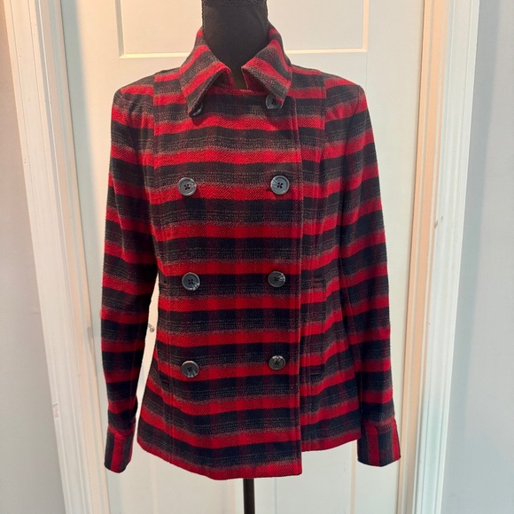 cabi Snow Valley Jacket, #3852, S, EUC, Red/Black Plaid, Flannel - Picture 3 of 14